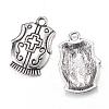 Tibetan Style Alloy Pendants TIBEP-Q062-02AS-RS-2