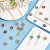 36Pcs 18 Styles Glass Connector Charms GLAA-PH0002-80-4