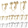 24Pcs 6 Styles Brass Clip-on Earring Findings KK-BBC0019-62-7