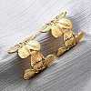 Flower with C-Shaped 304 Stainless Steel Stud Earrings for Women EJEW-A131-01B-G-1
