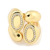 Brass Clear Cubic Zirconia Adjustable Rings RJEW-L121-022G-2