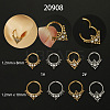 316L Surgical Stainless Steel Micro Pave Clear Cubic Zirconia Hoop Nose Rings WG1C8D8-01-1