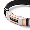 Men's Silicone Cord Bracelet LS-BJEW-M206-02RGP-2