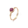 Natural Tourmaline Finger Rings RJEW-JR00930-4