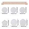 6Pcs 6 Style Silicone Flower Cup Mat Molds Sets DIY-BG0001-21-3