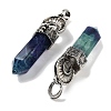 Natural Colorful Fluorite Pointed Big Pendants G-Q163-02AS-04-2