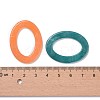 Oval Imitation Gemstone Acrylic Linking Rings OACR-R022-M-4