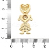 Real 18K Gold Plated Brass Micro Pave Cubic Zirconia Pendants KK-L209-100G-02-3