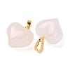 Natural Rose Quartz Pendants G-B188-04G-04-2