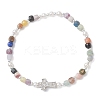 Natural Mixed Gemstone Beaded Stretch Bracelets for Women BJEW-JB13199-01-2