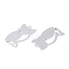 Non-Tarnish 201 Stainless Steel Stamping Blank Tag Pendants STAS-T008-018-1-2