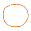 Minimalist Glass Seed Beads & Brass Beads Stretch Bracelets for Women BC0195-4-1