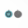 Synthetic Turquoise Pendants PALLOY-N157-034-2