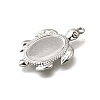 304 Stainless Steel Pendant Cabochon Settings X-STAS-C122-16A-P-2