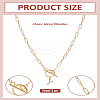 1Pc 304 Stainless Steel Chain & Brass Micro Pave Cubic Zirconia Letter Pendant Necklaces NJEW-LP0001-36Y-G-2