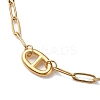 304 Stainless Steel Oval Link Bracelet and Necklace with Paperclip Chains SJEW-JS01254-5