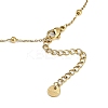 Ion Plating(IP) 304 Stainless Steel Bowknot Pendant Satellite Chain Necklaces NJEW-I129-06G-3