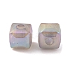 UV Plating Rainbow Iridescent Acrylic Beads PACR-C009-03G-2