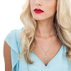 3Pcs 3 Color Zinc Alloy Rose of Life Pendant Necklaces Set for Women NJEW-AN0001-24-5