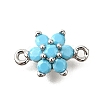 Brass Micro Pave Sky Blue Cubic Zirconia Links KK-D356-02B-P-1