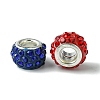 60Pcs 12 Colors Polymer Clay Rhinestone European Beads CPDL-FS0001-02-3