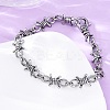 316 Surgical Stainless Steel Large Barbed Wire Link Chain Bracelets for Men Women BJEW-Q349-17AS-5
