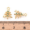 Brass Micro Pave Cubic Zirconia Charms KK-N263-145B-G-3