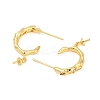 Rack Plating Brass Micro Pave Clear Cubic Zirconia Studs Earrings Finding KK-T072-10G-2