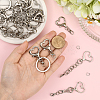 20Pcs 4 Styles Zinc Alloy Keychain Clasps FIND-SP0004-22-4