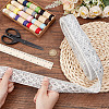 Polyester Rhombus Embroidery Lace Trim OCOR-WH0090-83B-3