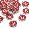 Platinum Plated Alloy Enamel Charms LS-ENAM-S118-03B-P-4