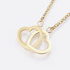 304 Stainless Steel Pendant Necklaces NJEW-H439-07G-1