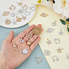28Pcs 14 Style Alloy Rhinestone Pendants ALRI-FH0001-19-3