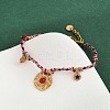 304 Stainless Steel Charms Bracelets BJEW-C114-10G-2