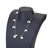Cowrie Shell Beads Pendant Necklaces NJEW-JN02282-3