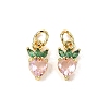 Brass Micro Pave Cubic Zirconia Charms ZIRC-H119-06G-02-1