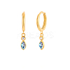 Vintage Silver Water Drop Earrings with Zirconia Stones and Tassels HY5244-5-1