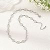 304 Stainless Steel Hollow Spiral Link Chain Necklaces for Women NJEW-JN06395-02-1