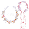 1Pc Imitation Pearl Ribbon Hair Bands OHAR-NB0001-33A-1