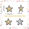 AHADERMAKER 40Pcs 2 Style Star Pattern Cloth Computerized Embroidery Iron On/Sew On Patches PATC-GA0001-07-2
