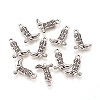 Tibetan Style Alloy Cowboy Boot Charms TIBEP-20076-AS-LF-1
