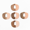 Opaque Resin & Walnut Wood Pendants RESI-S389-045A-C02-1