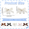 20Pcs 5 Colors Polyester and Resin Pearl Bowknot Ornament Accessories DIY-SP0004-76-2