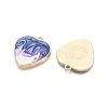Rack Plating Alloy Enamel Pendants ENAM-N056-366KCG-05-2