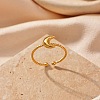304 Stainless Steel Cuff Open Rings for Women WGDB41F-01-2