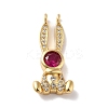 Rack Plating Brass Micro Pave Cubic Zirconia Pendants KK-A160-21B-G-1