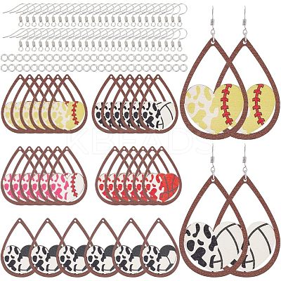 DIY Sport Ball Theme Earring Making Kit DIY-OC0011-33-1