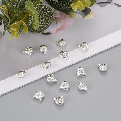 Tibetan Style Alloy Kitten Beads X-TIBEP-GC178-S-RS-1