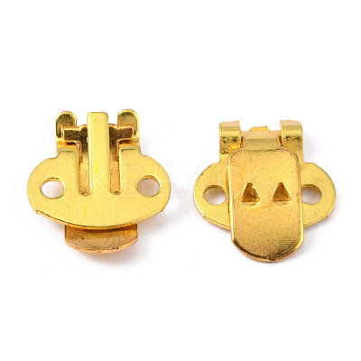 Iron Flat Blank Shoe Clips IFIN-WH0072-01C-G-1