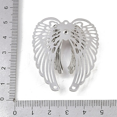 Brass Crystal Rhinestone 3D Hollow Angel Wings Chandelier Component Links KK-A261-05P-1